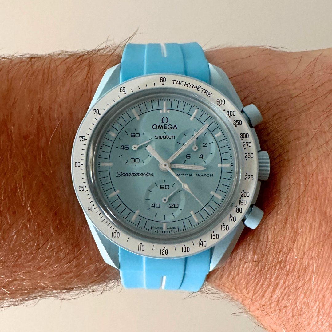 Light blue Strap for Omega X Swatch MoonSwatch - Rubber