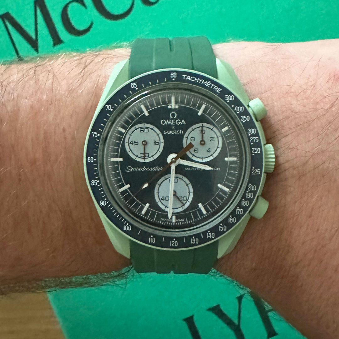 Green Strap for Omega X Swatch MoonSwatch - Rubber