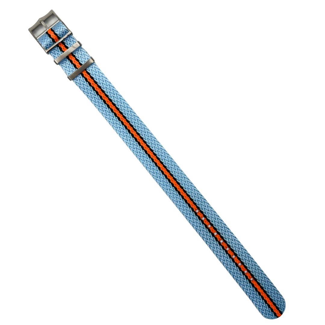 Nato Strap - Gulf Le Mans (Blue/Orange)